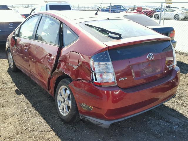 JTDKB20U153108912 - 2005 TOYOTA PRIUS RED photo 3