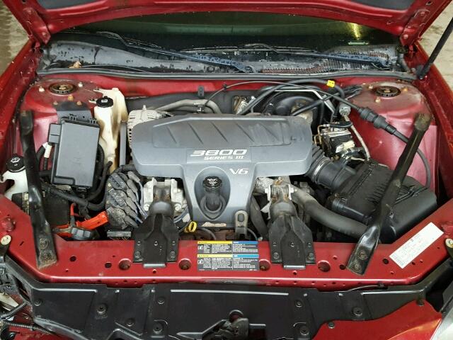 2G2WS522151185935 - 2005 PONTIAC GRAND PRIX RED photo 7