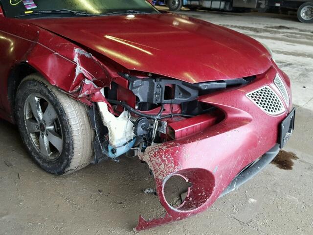 2G2WS522151185935 - 2005 PONTIAC GRAND PRIX RED photo 9