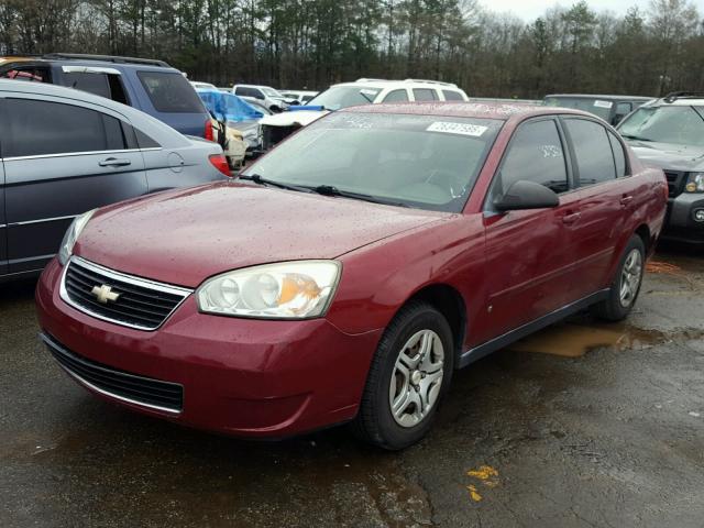 1G1ZS58F77F108252 - 2007 CHEVROLET MALIBU LS ბურგუნდია ფოტო 2