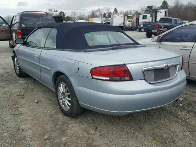 1C3EL65R33N524908 - 2003 CHRYSLER SEBRING LI BLUE photo 3