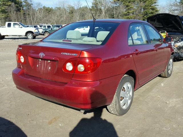 1NXBR32E98Z032664 - 2008 TOYOTA COROLLA CE RED photo 4