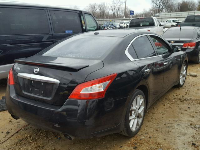 1N4AA51E89C854440 - 2009 NISSAN MAXIMA S BLACK photo 4