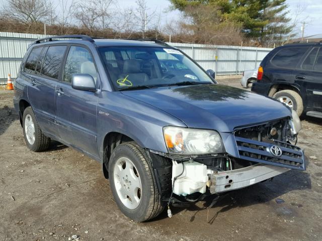 JTEEP21A440022492 - 2004 TOYOTA HIGHLANDER BLUE photo 1