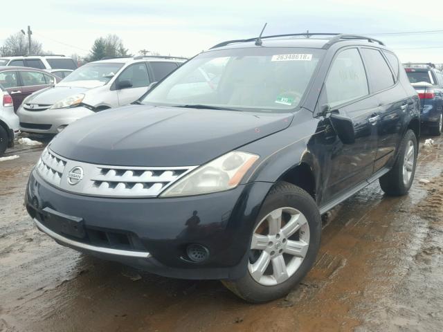 JN8AZ08W07W617171 - 2007 NISSAN MURANO SL BLACK photo 2