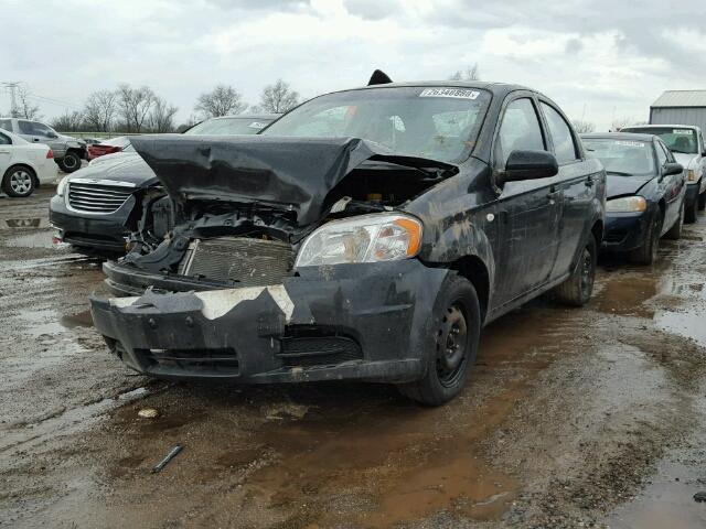 KL1TD566X8B115934 - 2008 CHEVROLET AVEO BASE Czarny zdjęcie 2
