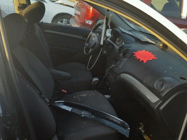 KL1TD566X8B115934 - 2008 CHEVROLET AVEO BASE Czarny zdjęcie 5