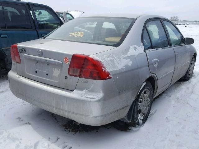 JHMES16502S004208 - 2002 HONDA CIVIC LX SILVER photo 4