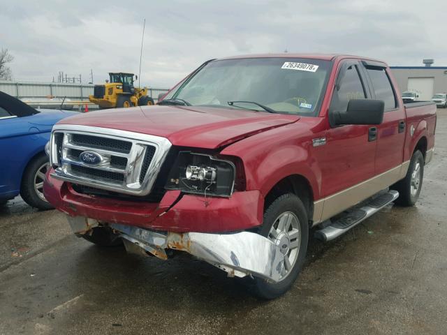 1FTRW12W57FA56200 - 2007 FORD F150 SUPER RED photo 2