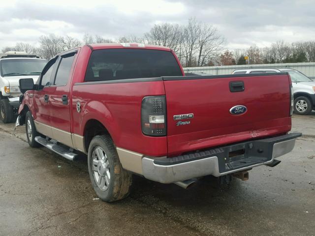 1FTRW12W57FA56200 - 2007 FORD F150 SUPER RED photo 3