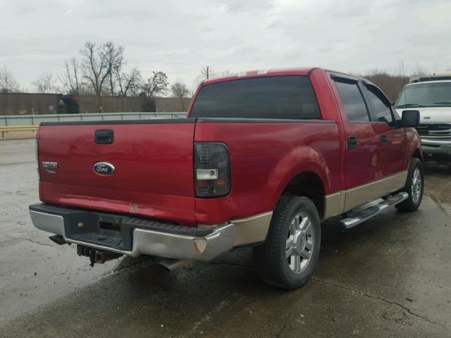 1FTRW12W57FA56200 - 2007 FORD F150 SUPER RED photo 4