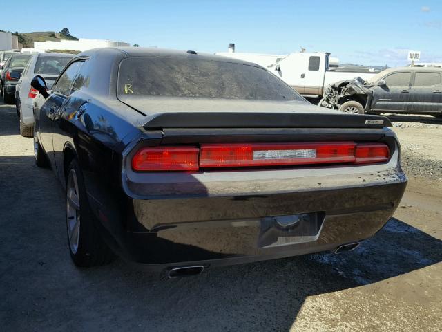 2B3LJ74W59H579921 - 2009 DODGE CHALLENGER BLACK photo 3