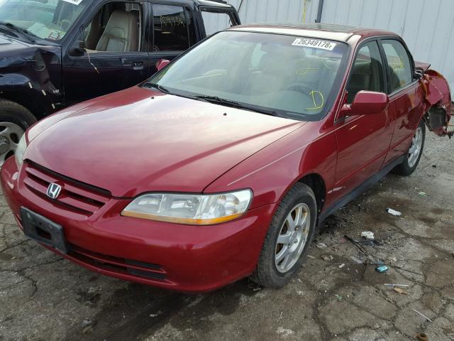 1HGCG56722A117023 - 2002 HONDA ACCORD SE BURGUNDY photo 2