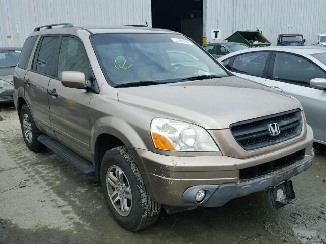 2HKYF185X4H549379 - 2004 HONDA PILOT EXL GOLD photo 1