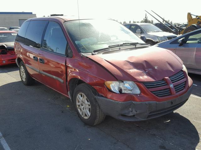 1D4GP25B36B536733 - 2006 DODGE CARAVAN SE RED photo 1