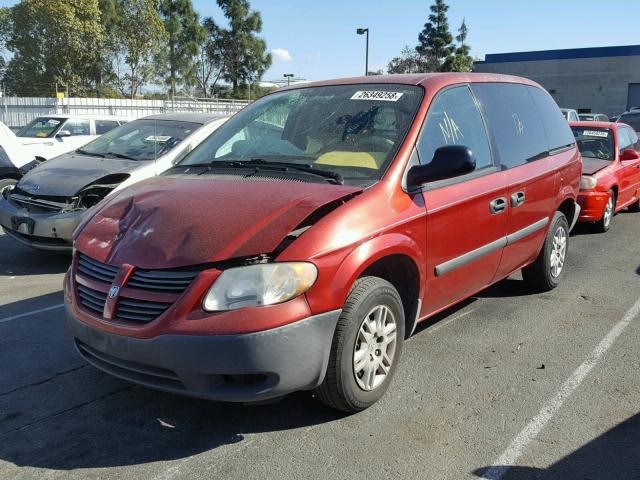 1D4GP25B36B536733 - 2006 DODGE CARAVAN SE RED photo 2