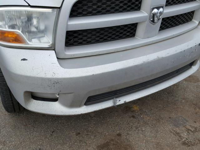 1C6RD6FT4CS139063 - 2012 DODGE RAM 1500 S SILVER photo 9