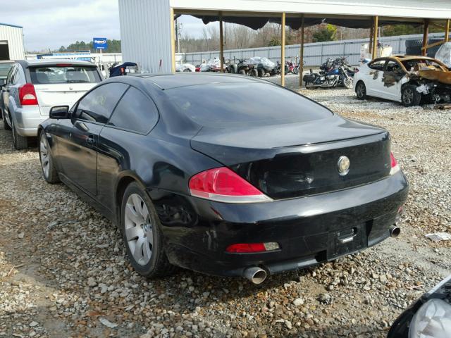 WBAEH73404B190590 - 2004 BMW 645 CI AUT BLACK photo 3