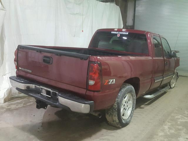 1GCEK19Z17E120863 - 2007 CHEVROLET SILVERADO RED photo 4