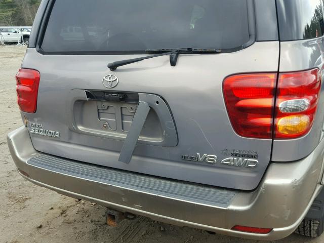 5TDBT44A91S036276 - 2001 TOYOTA SEQUOIA SR GRAY photo 9