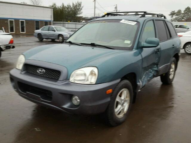 KM8SC73D23U387313 - 2003 HYUNDAI SANTA FE G TEAL photo 2