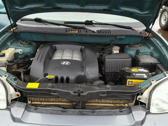 KM8SC73D23U387313 - 2003 HYUNDAI SANTA FE G TEAL photo 7