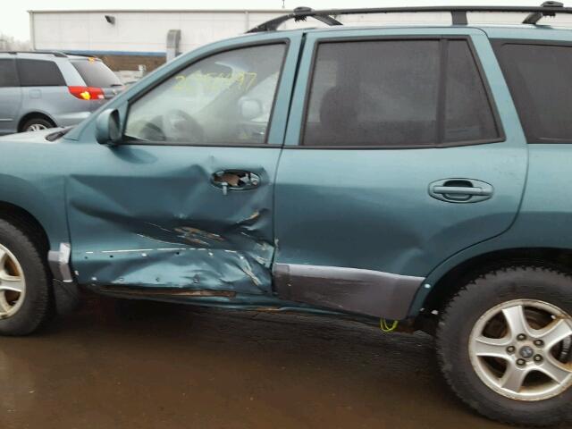 KM8SC73D23U387313 - 2003 HYUNDAI SANTA FE G TEAL photo 9