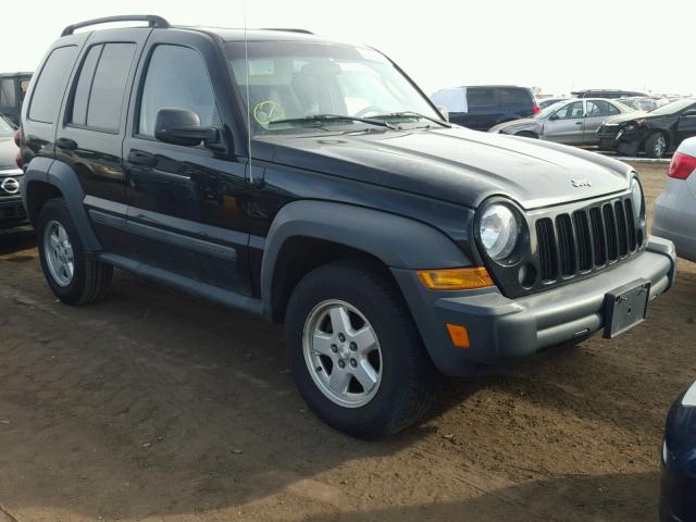 1J4GL48K46W256743 - 2006 JEEP LIBERTY SP BLACK photo 1