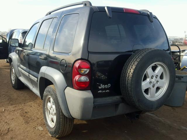 1J4GL48K46W256743 - 2006 JEEP LIBERTY SP BLACK photo 3