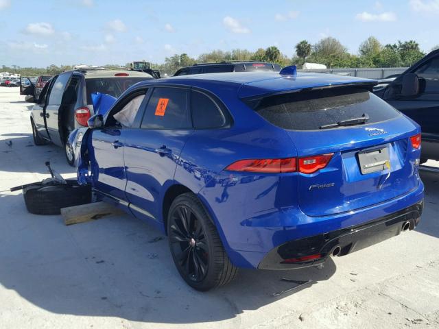 SADCM2FV2JA252056 - 2018 JAGUAR F-PACE S BLUE photo 3