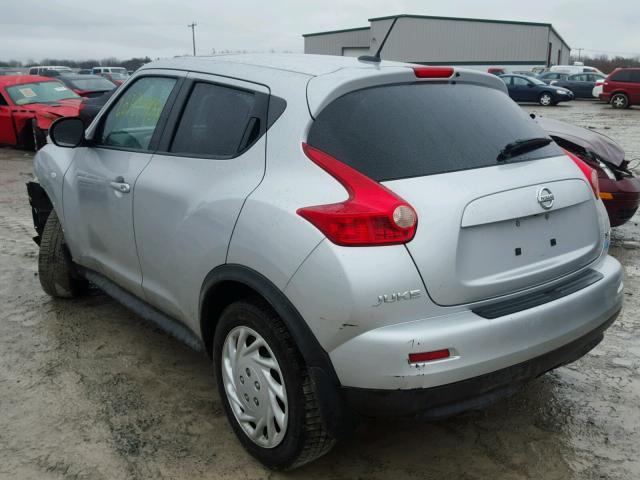 JN8AF5MV0ET357713 - 2014 NISSAN JUKE S SILVER photo 3