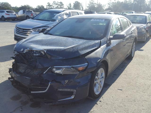 1G1ZE5ST5HF103834 - 2017 CHEVROLET MALIBU LT BLUE photo 2