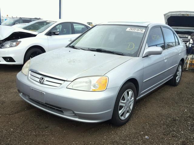 2HGES26742H546381 - 2002 HONDA CIVIC EX ვერცხლისფერი ფოტო 2