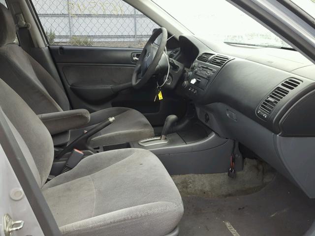 2HGES26742H546381 - 2002 HONDA CIVIC EX ვერცხლისფერი ფოტო 5