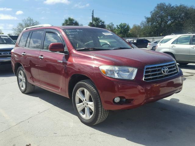 JTEDS42A282041640 - 2008 TOYOTA HIGHLANDER BURGUNDY photo 1