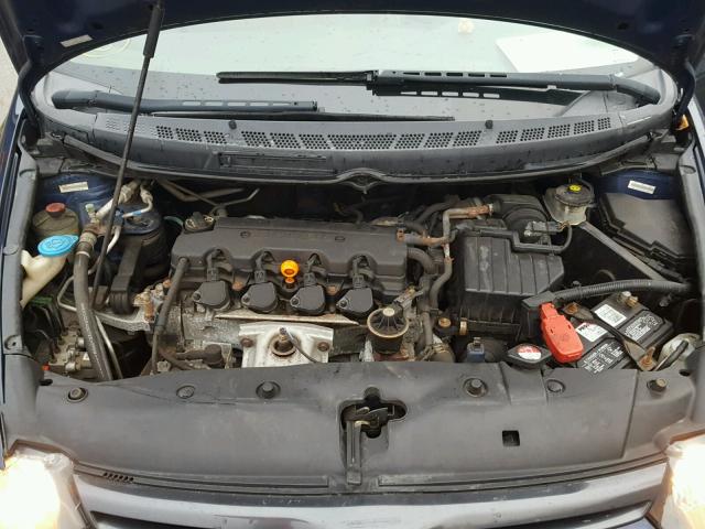 2HGFG12626H533650 - 2006 HONDA CIVIC LX BLUE photo 7