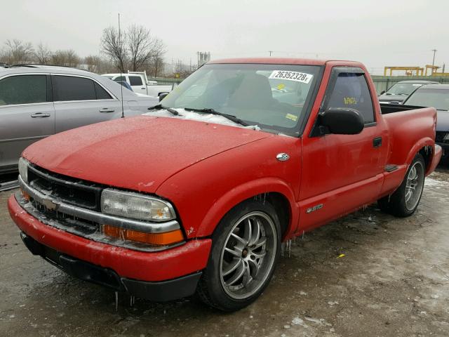 1GCCS14W3Y8299301 - 2000 CHEVROLET S TRUCK S1 RED photo 2