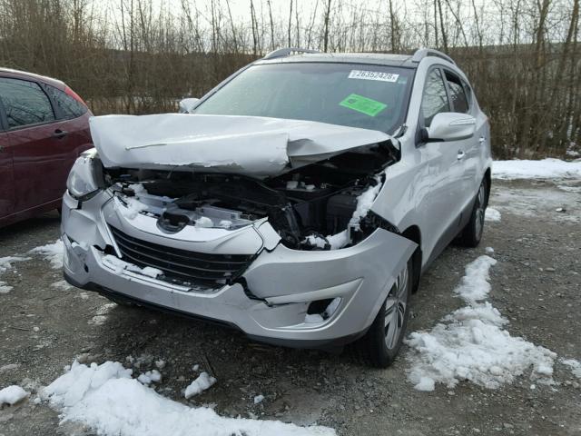 KM8JUCAG5EU859313 - 2014 HYUNDAI TUCSON GLS SILVER photo 2