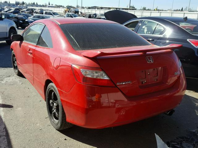 2HGFG21577H707101 - 2007 HONDA CIVIC SI RED photo 3