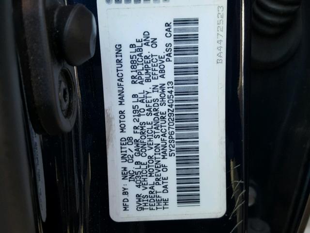 5Y2SP67029Z405413 - 2009 PONTIAC VIBE BLUE photo 10