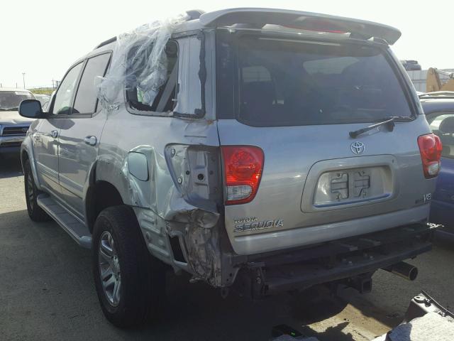 5TDZT34A35S240196 - 2005 TOYOTA SEQUOIA SR SILVER photo 3