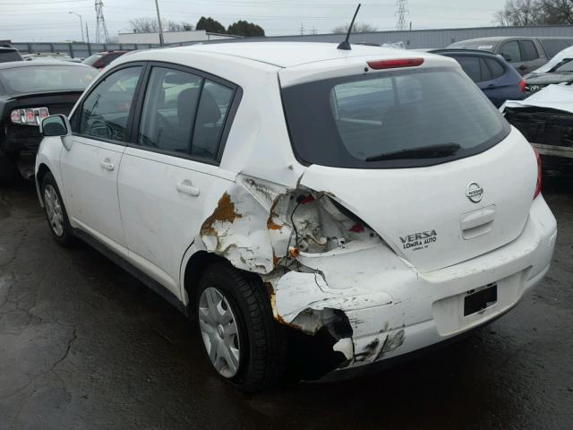 3N1BC1CP3AL421118 - 2010 NISSAN VERSA S WHITE photo 3