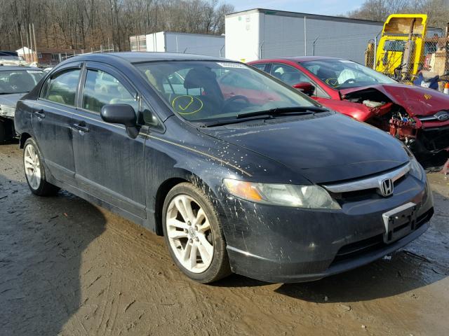 1HGFA16526L013602 - 2006 HONDA CIVIC LX BLACK photo 1