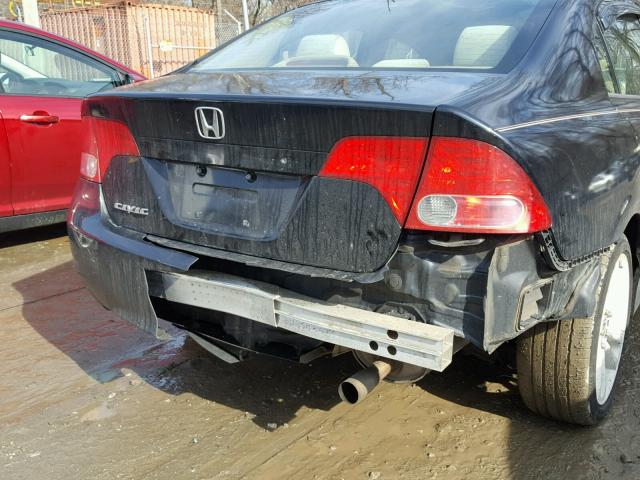 1HGFA16526L013602 - 2006 HONDA CIVIC LX BLACK photo 9