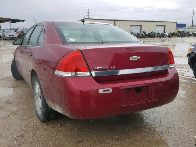 2G1WB58K769102393 - 2006 CHEVROLET IMPALA LS RED photo 3