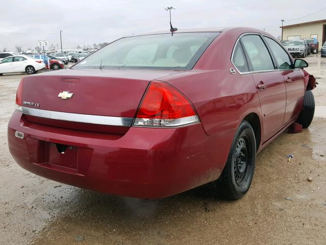 2G1WB58K769102393 - 2006 CHEVROLET IMPALA LS RED photo 4