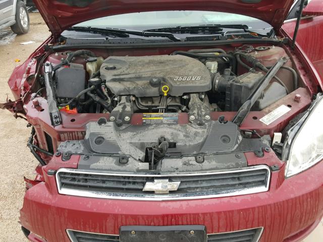 2G1WB58K769102393 - 2006 CHEVROLET IMPALA LS RED photo 7