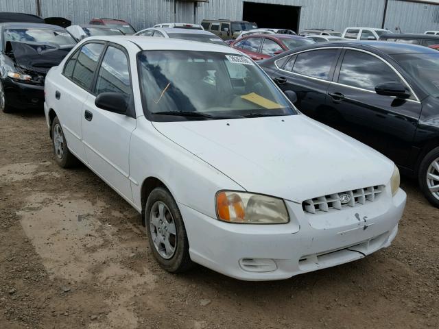 KMHCG45C22U280384 - 2002 HYUNDAI ACCENT GL WHITE photo 1