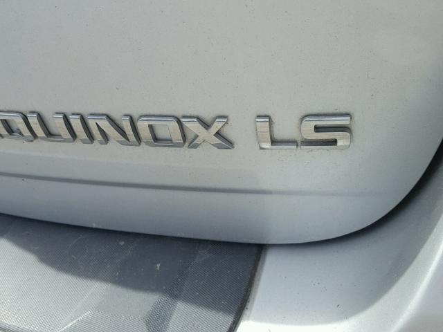 2CNALBEW6A6412304 - 2010 CHEVROLET EQUINOX LS SILVER photo 9