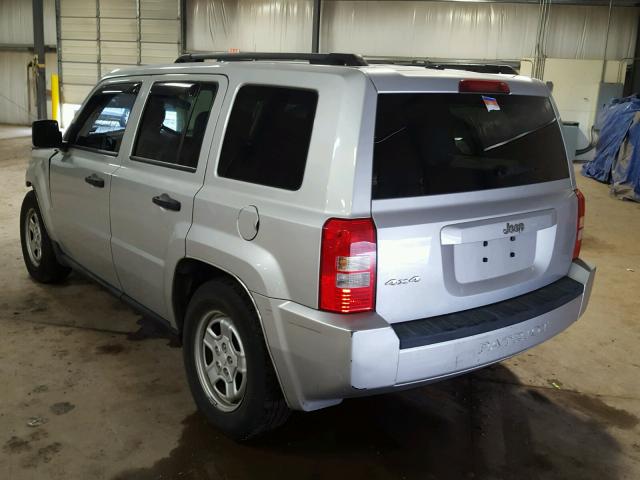 1J8FF28W77D370418 - 2007 JEEP PATRIOT SP SILVER photo 3